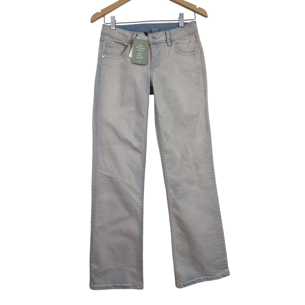 H&M Divided Flared Jeans Womens 4 Blue Light Wash‎ Low Rise 5 Pocket Casual